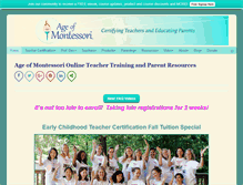 Tablet Screenshot of ageofmontessori.org
